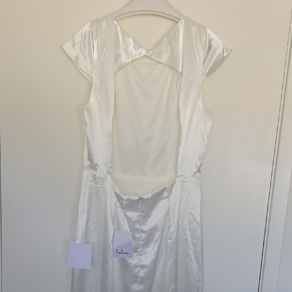 Lulu's Elegant White Wedding Dress - Picture 4 of 7